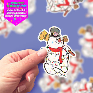Frosty in Lights Sticker