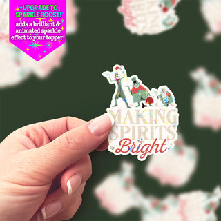 Making Spirits Bright (Light) Sticker
