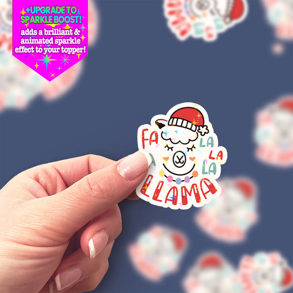 Fa La La Llama Joy Sticker - - Topperswap