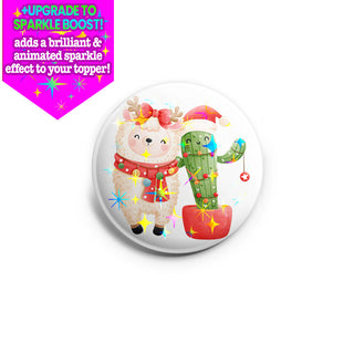 Festive Llama & Cactus Delight Topper