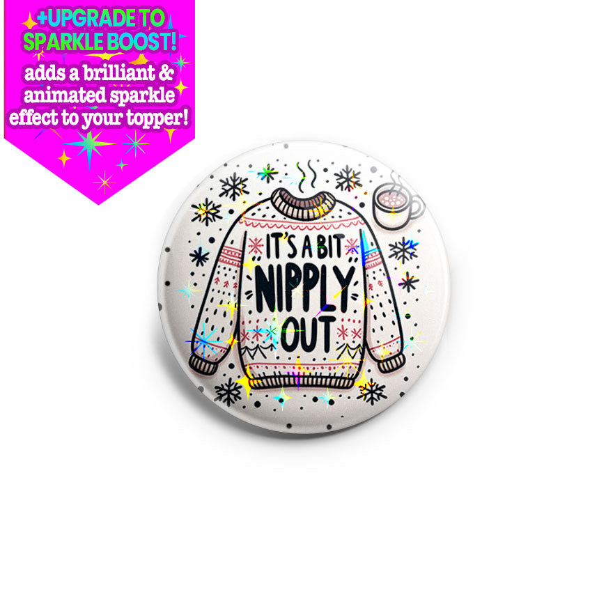 Nipply Out Ugly Sweater Topper - Make it Sparkle - Topperswap