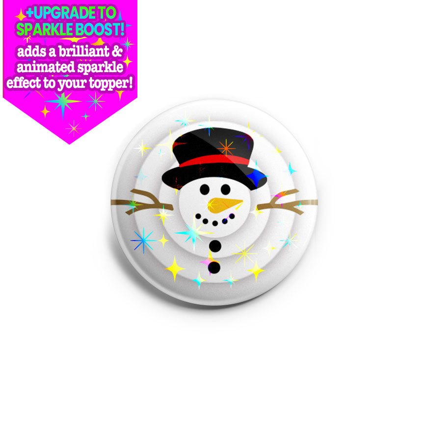Side-Sticking Snowman Topper - Make it Sparkle - Topperswap
