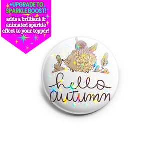 Hello Autumn Happy Hedgehog Topper