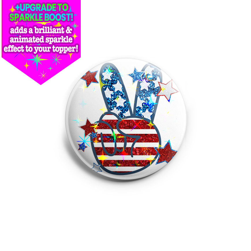 Peace Out, America Topper - Make it Sparkle - Topperswap
