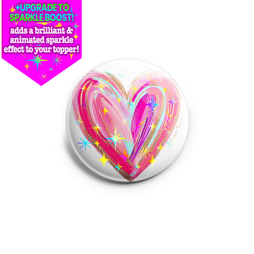 Painted Heart Topper - - Topperswap
