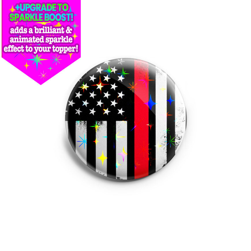 Awesome Thin Red Line Badge of Courage Topper - Make it Sparkle - Topperswap