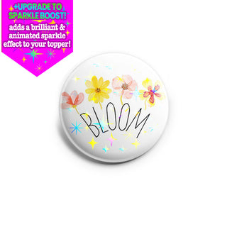 Bloom Watercolor Flowers Topper