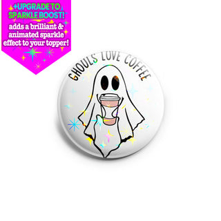 Ghouls Love Coffee Pink Latte Topper