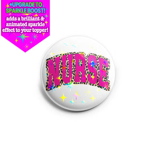 Trendy Pink Leopard Nurse Topper