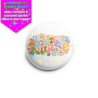 Retro Floral Registered Nurse Topper
