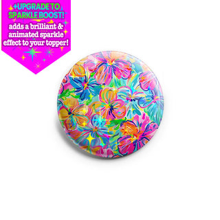 Hot Pink Floral Radiance Topper