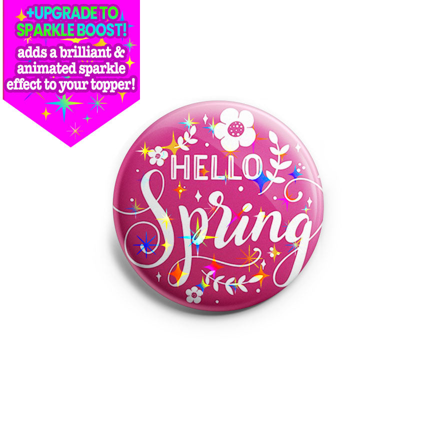 Hello Spring Pink Topper - Make it Sparkle - Topperswap