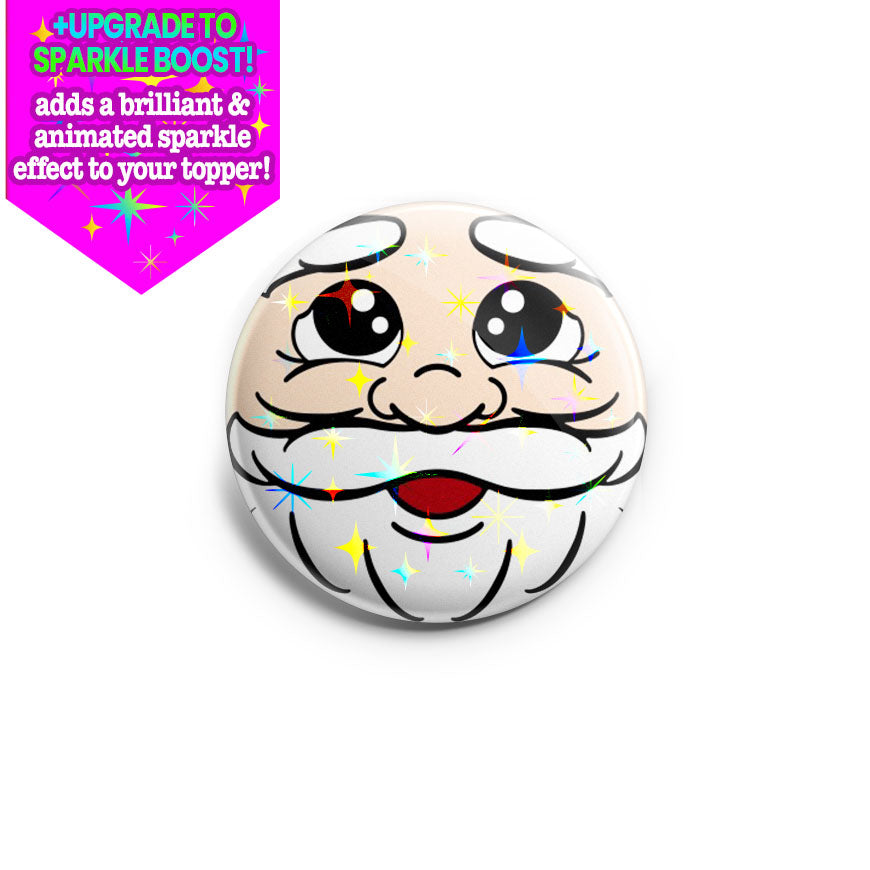 Jolly Santa Face Topper - Make it Sparkle - Topperswap