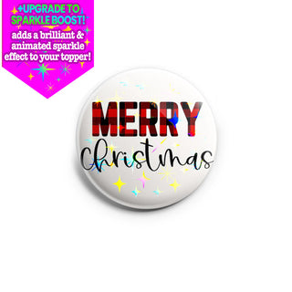 Merry Christmas Plaid Topper