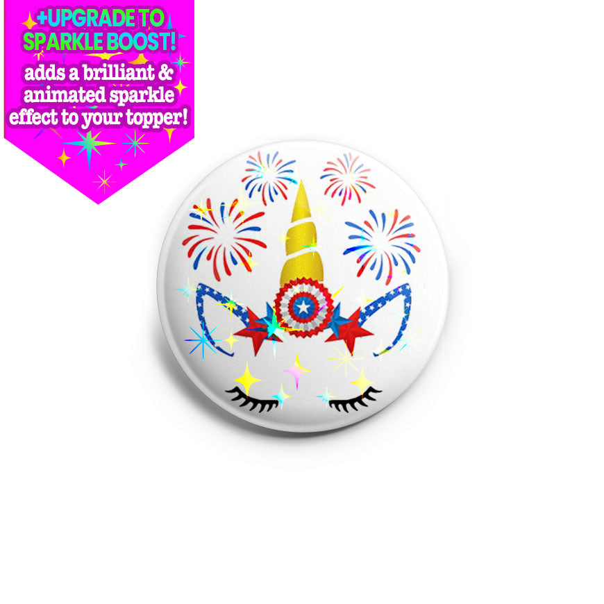 Patriotic Unicorn Topper - Make it Sparkle - Topperswap