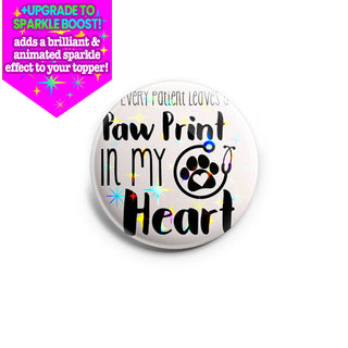 Paw Print Heart Topper