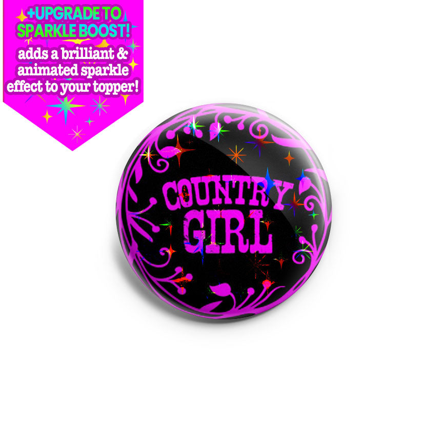 Beautiful Pink Country Girl Topper - - Topperswap