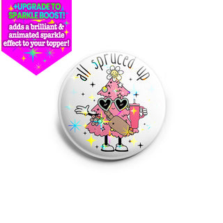 Stylish Pink Christmas Topper