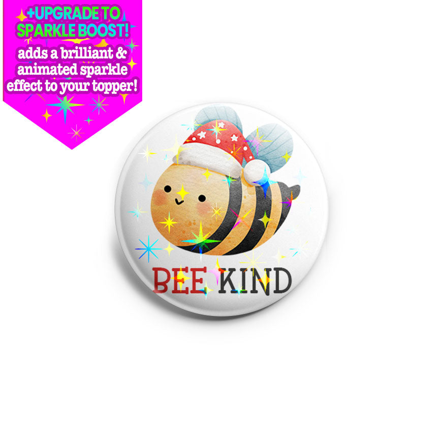Bee Kind Santa Bee Topper - Make it Sparkle! - Topperswap