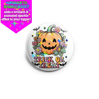 Retro Floral Jack O Lantern Topper
