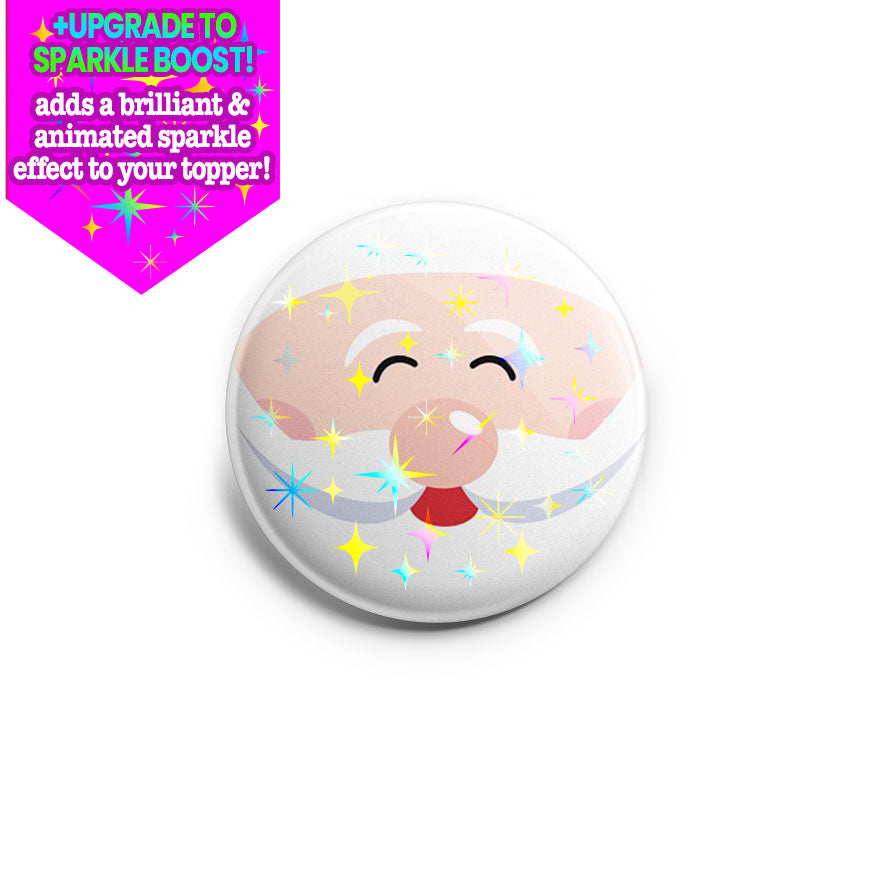 Jolly Santa Face Topper - Make it Sparkle - Topperswap