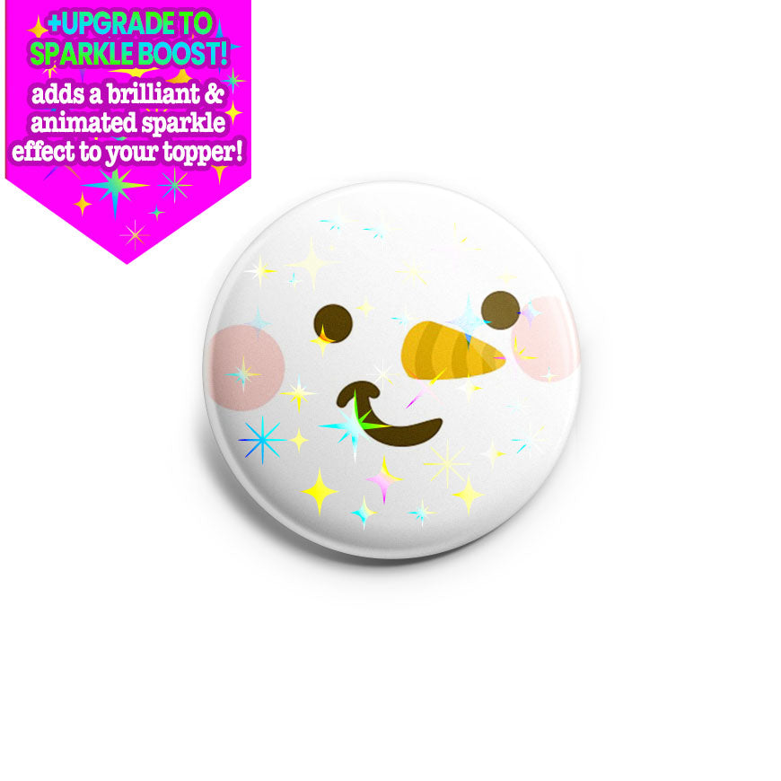 Smirky Snowman Face Topper - Make it Sparkle - Topperswap