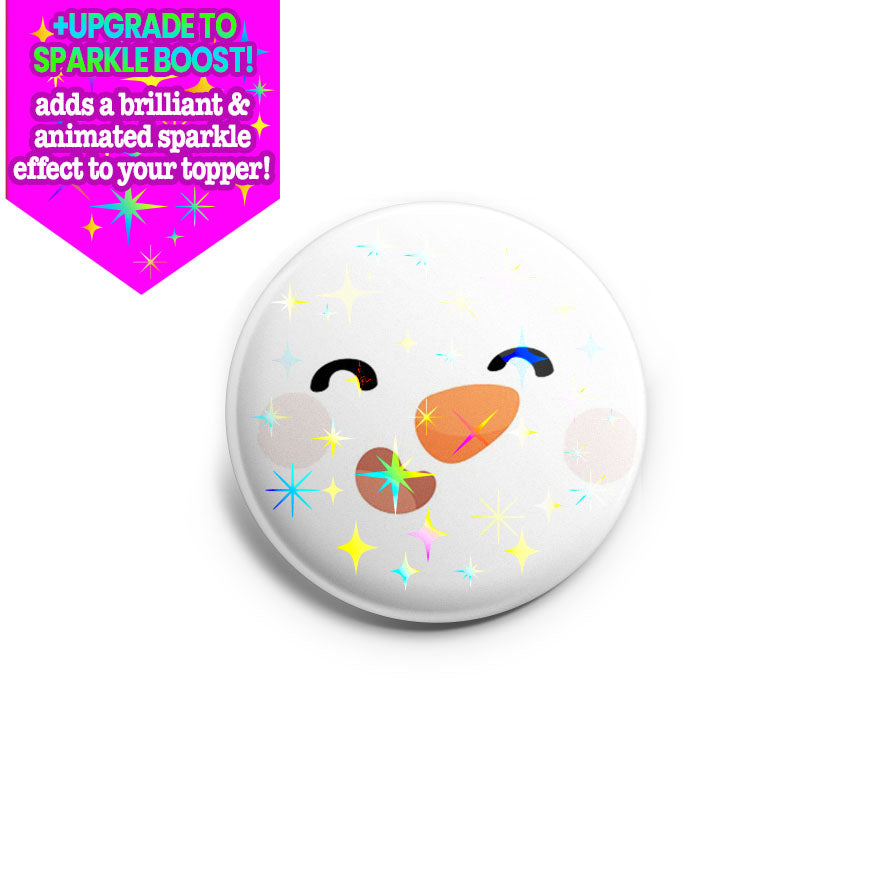 Joyful Snowman Face Topper - Make it Sparkle - Topperswap