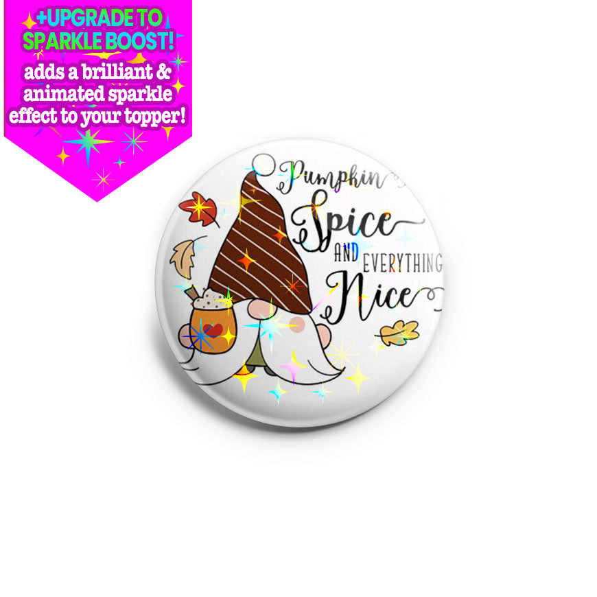 Pumpkin Spice Gnome Topper - Make it Sparkle - Topperswap
