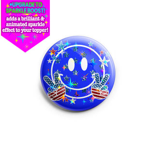 Peace, Love & Patriotism Topper