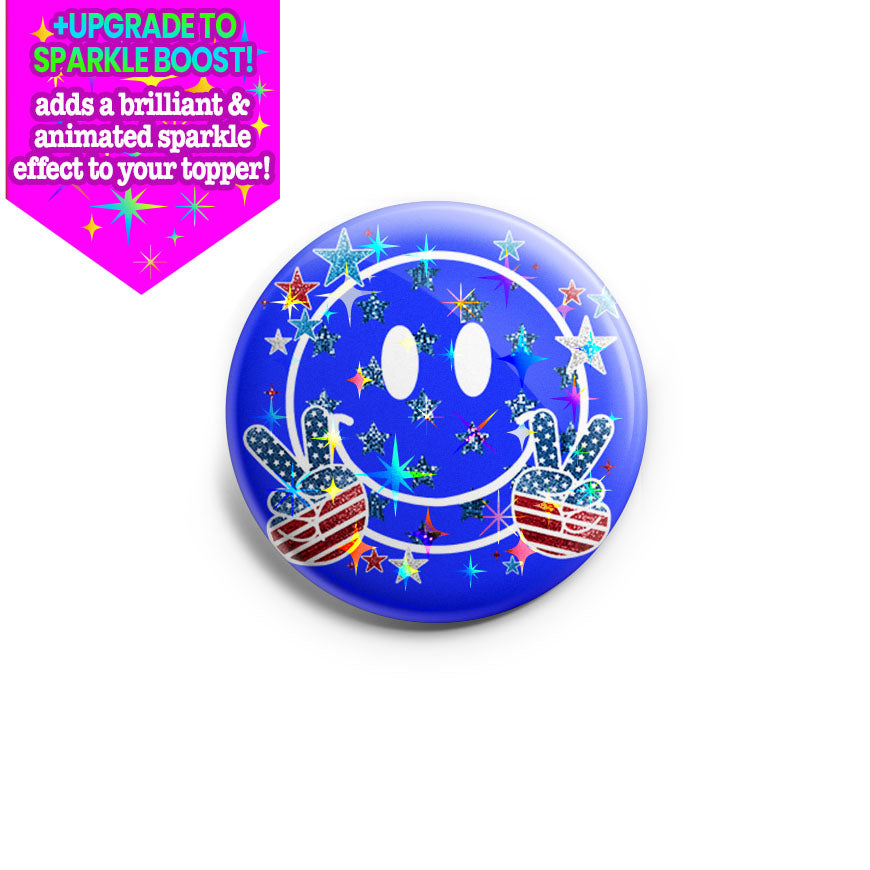 Peace, Love & Patriotism Topper - Make it Sparkle - Topperswap
