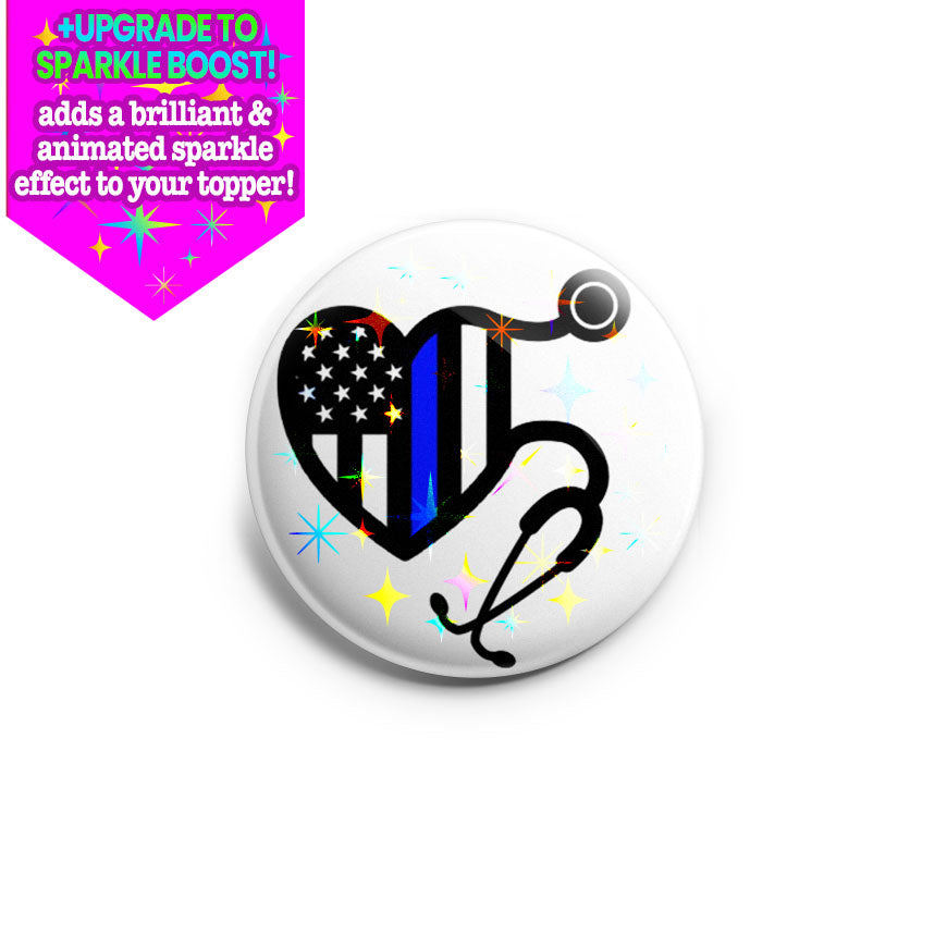 Thin Blue Line Stethoscope Topper - - Topperswap