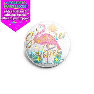 Summer Vibes Flamingo Topper
