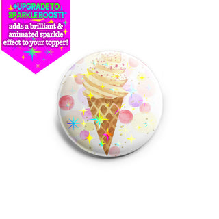 Watercolor Ice Cream Topper