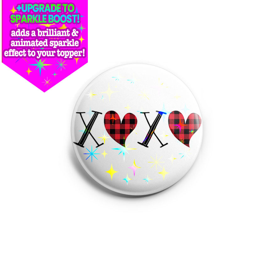 Cute Valentine's Day XOXO Topper - Vault - Make it Sparkle - Topperswap