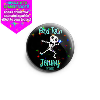 Boogie Bones -Personalized Rad Tech Name Topper