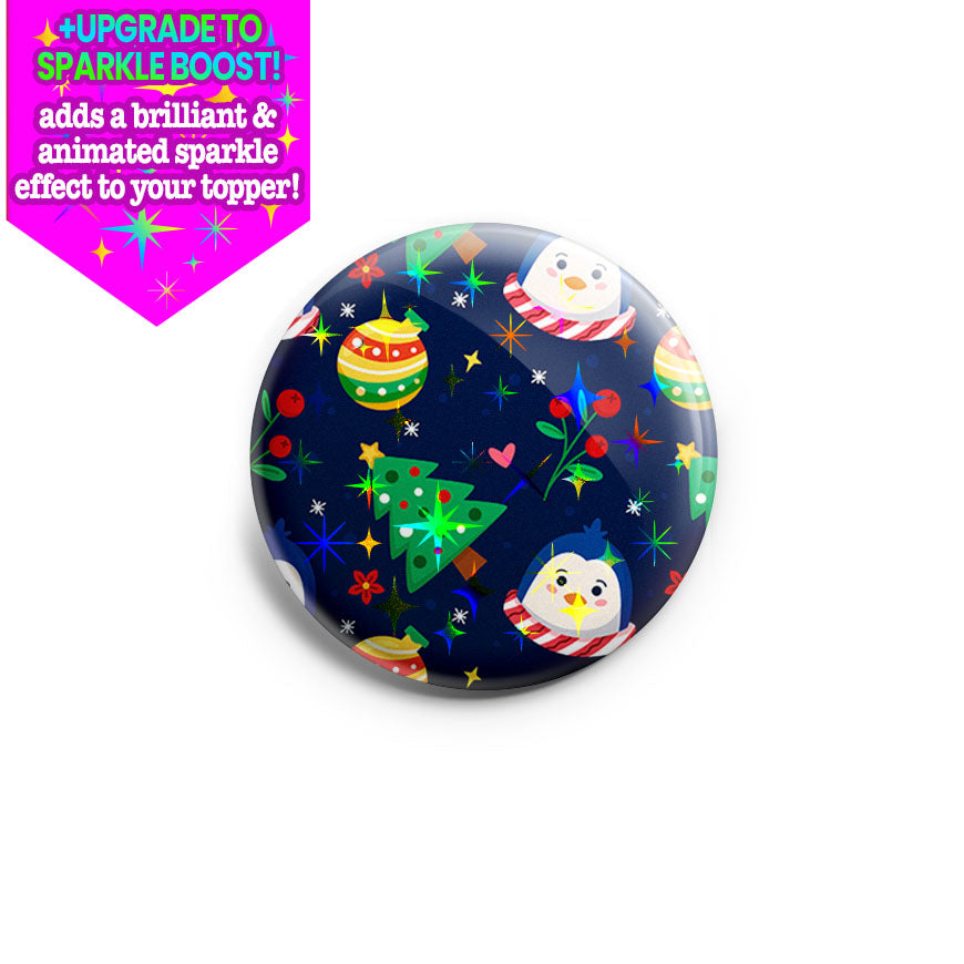 Penguin & Ornaments Pattern Topper - - Topperswap