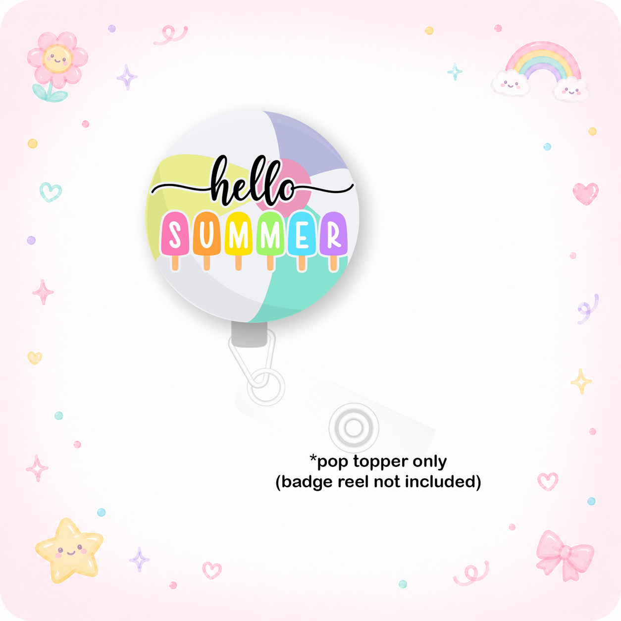 Hello Summer Pop Pop Topper - - Topperswap