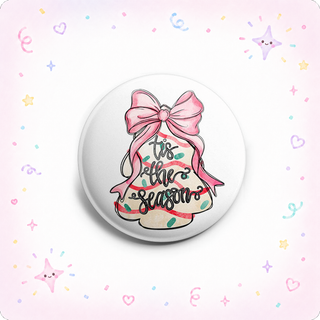 Pink Bow Christmas Tree Snack Cake Topper