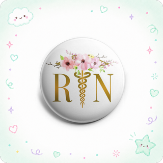 RN Caduceus & Flower Topper