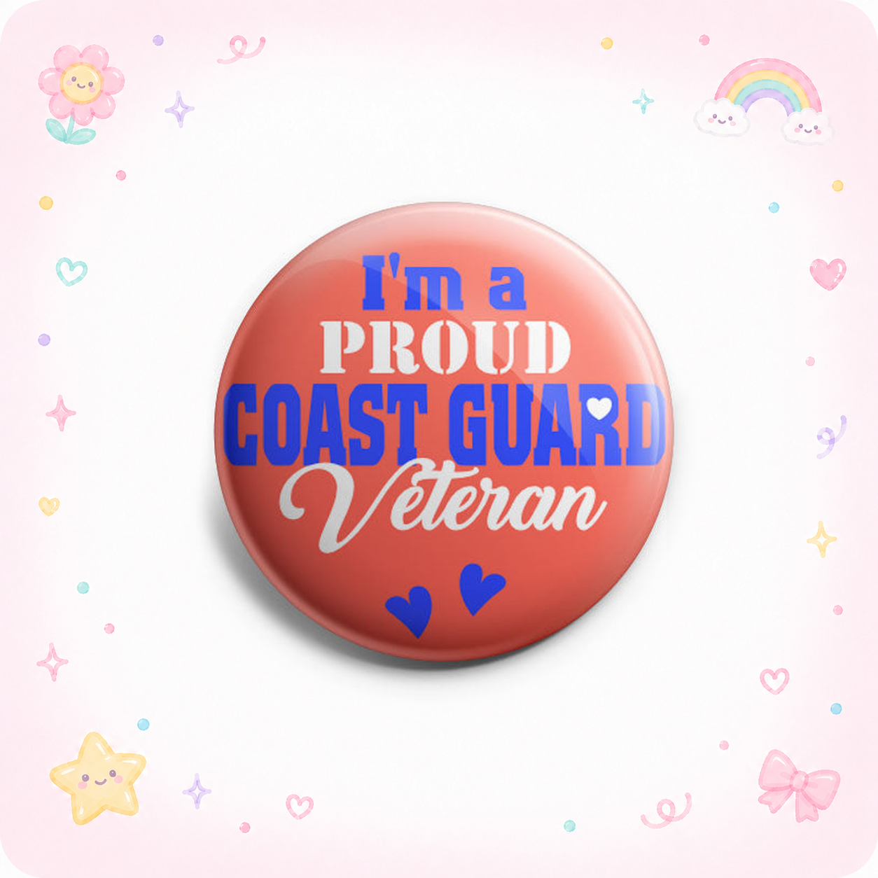 Proud Coast Guard Veteran Topper - - Topperswap
