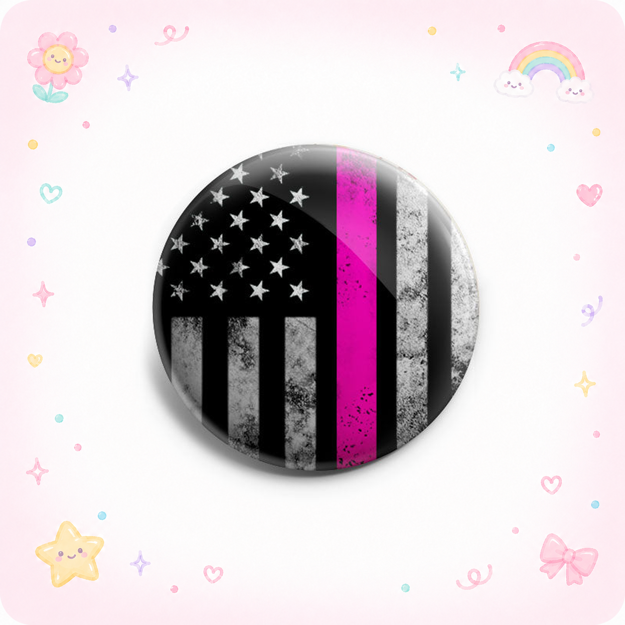 Proud Nurse Pink Line Flag Topper - - Topperswap
