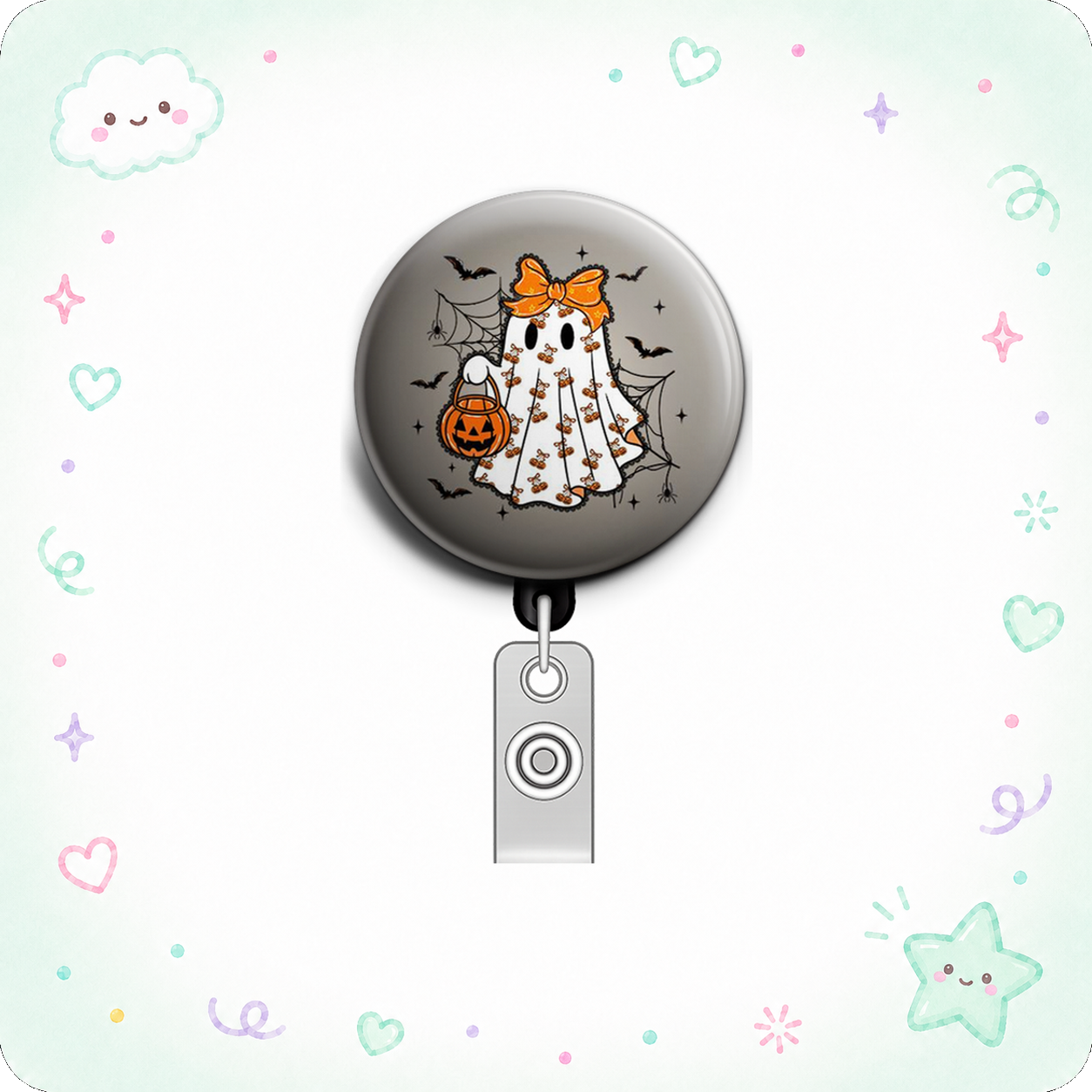 Spooky Chic Swapfinity Retractable ID Badge Reel - - Topperswap
