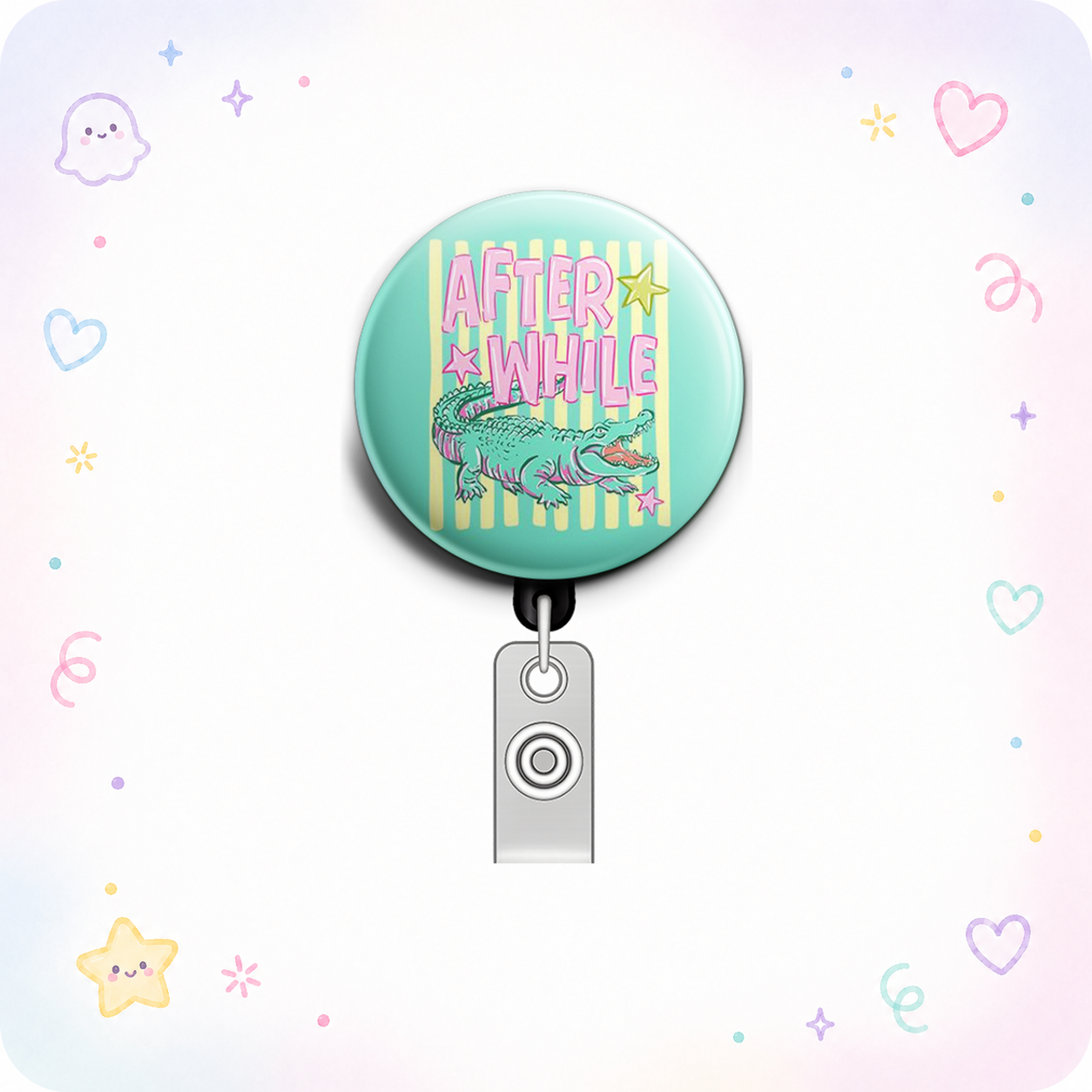 Crocodile Chaos Swapfinity Retractable ID Badge Reel - - Topperswap