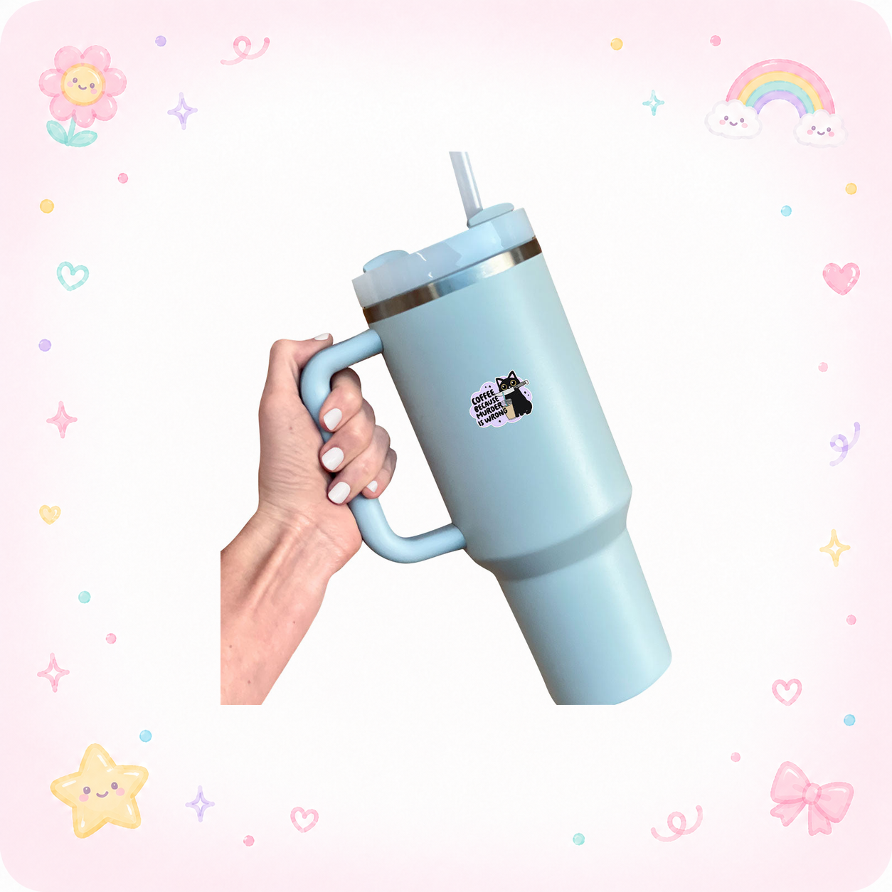 Coffee Because Sticker - - Topperswap