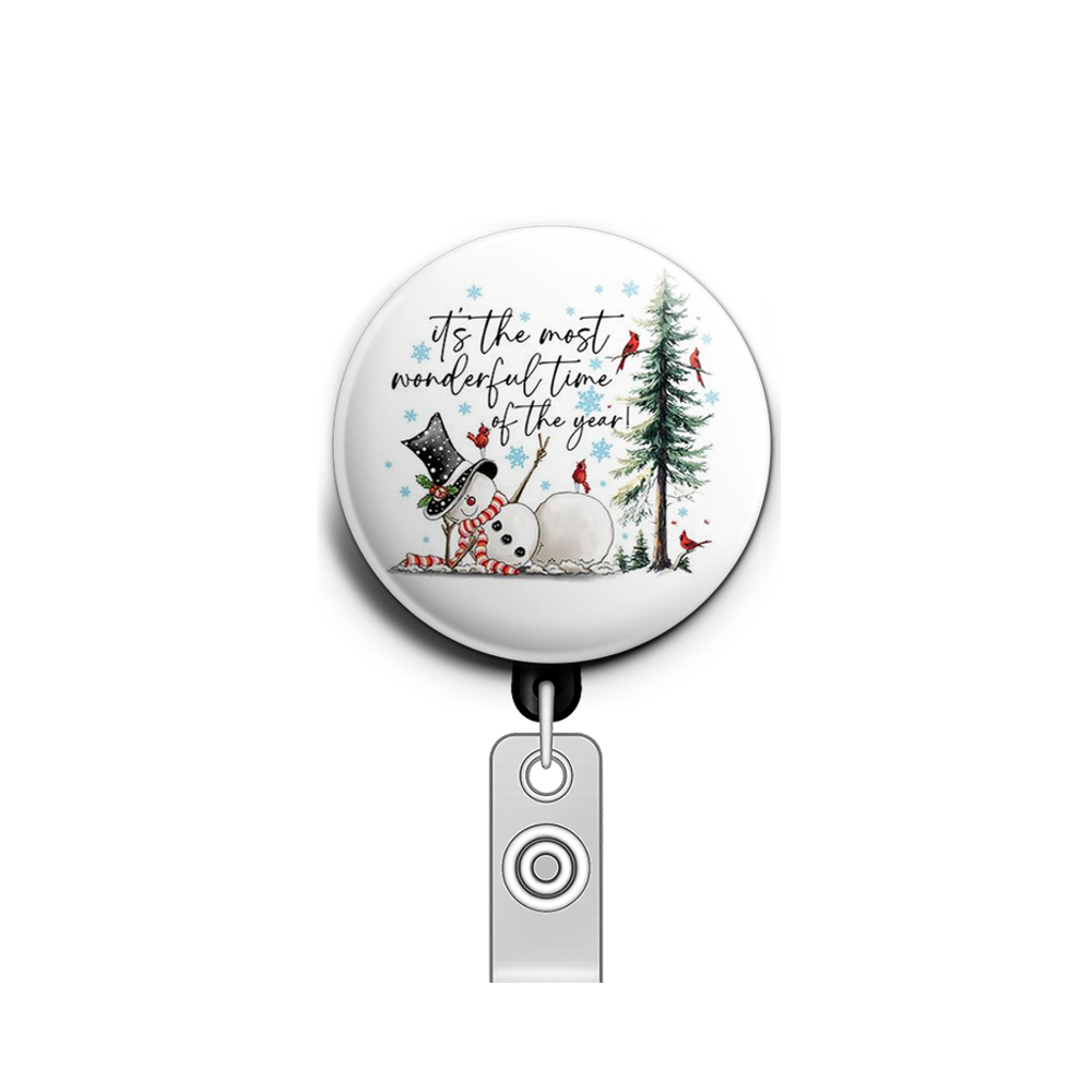 Snowy Season Swapfinity Retractable ID Badge Reel - - Topperswap