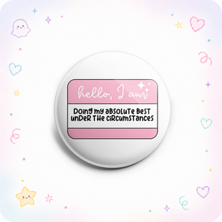 Doing My Best Hello Sticker Topper