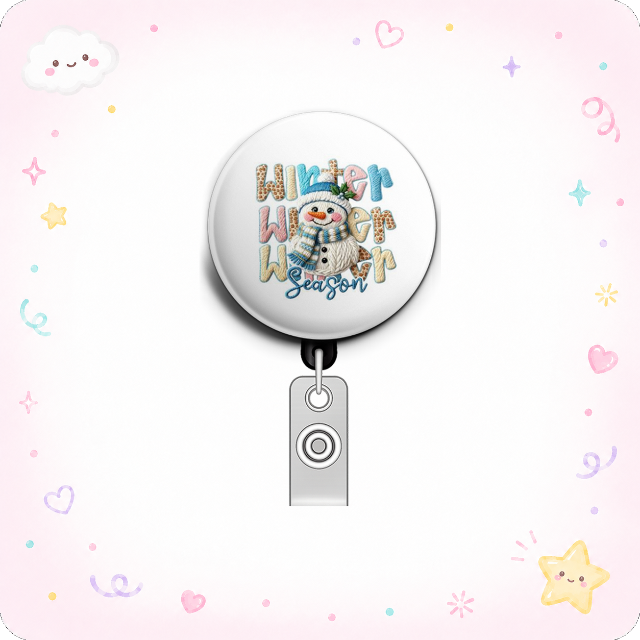 Frosty Office Swapfinity Retractable ID Badge Reel - - Topperswap