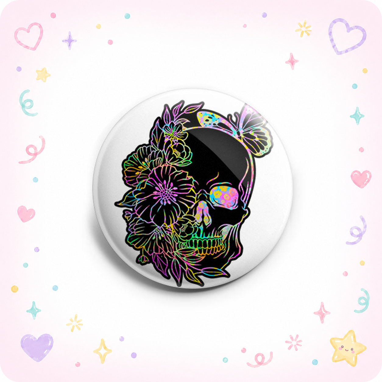 Floral Skull X-Ray Radiologist Topper - - Topperswap