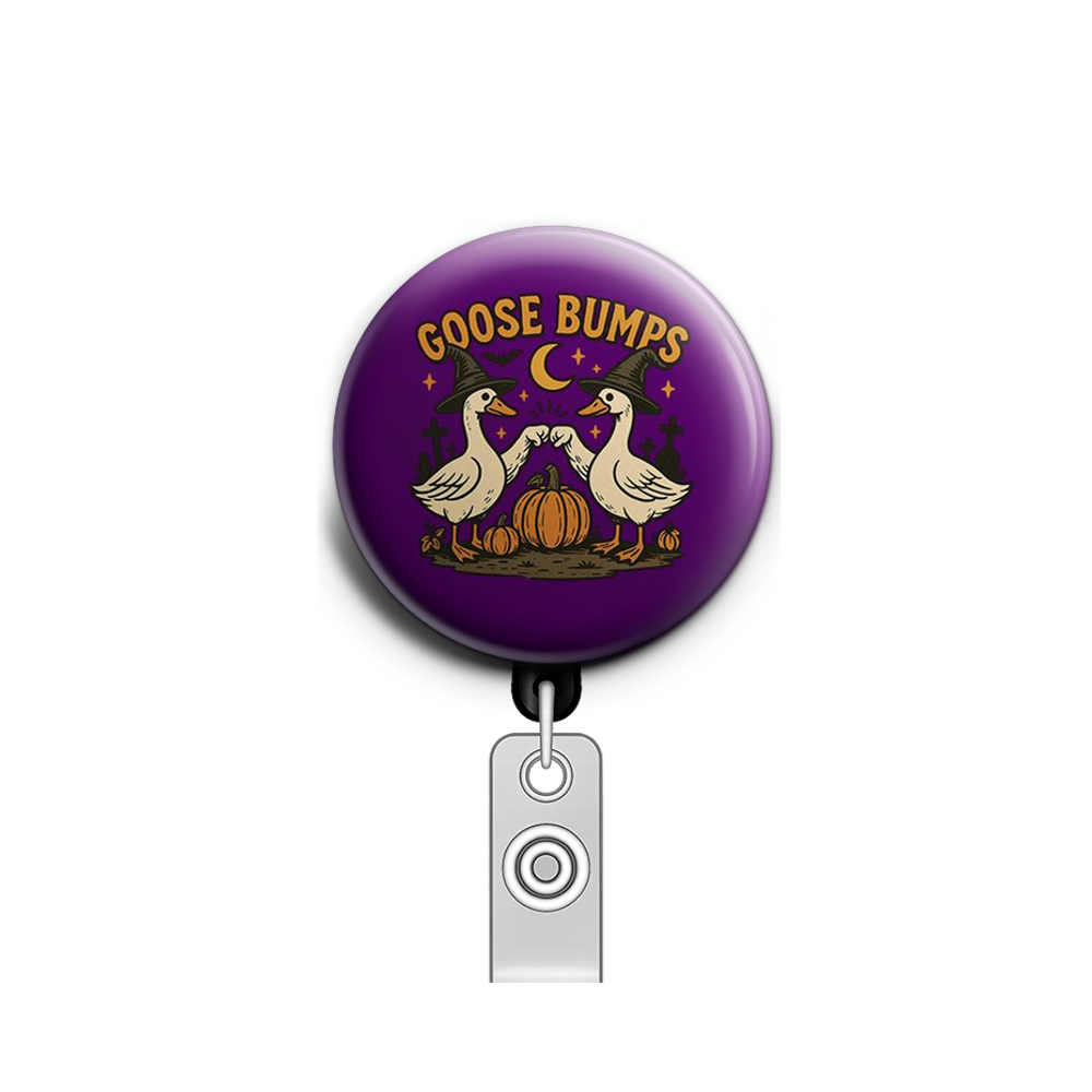Spooky Goose Swapfinity Retractable ID Badge Reel - - Topperswap