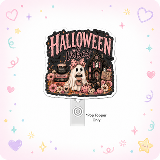 Halloween Vibes Haunted House Pop Topper